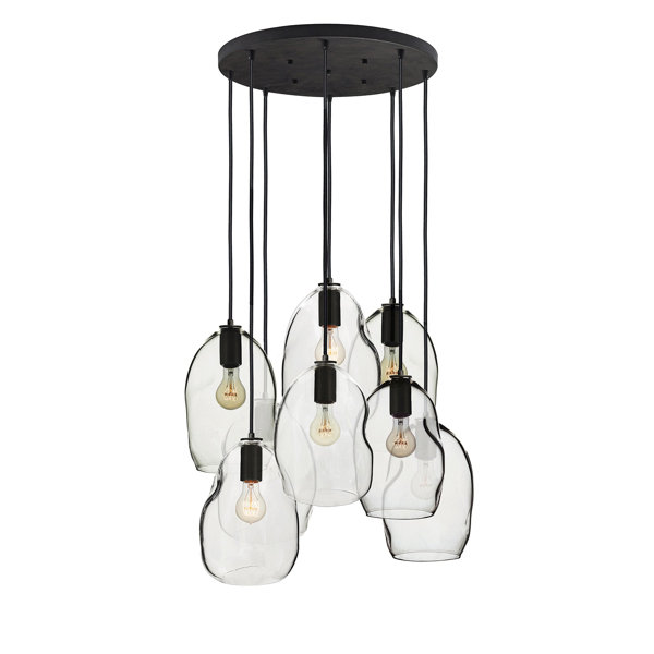 Hammers and Heels 8 Light Glass Dimmable Geometric Chandelier Wayfair
